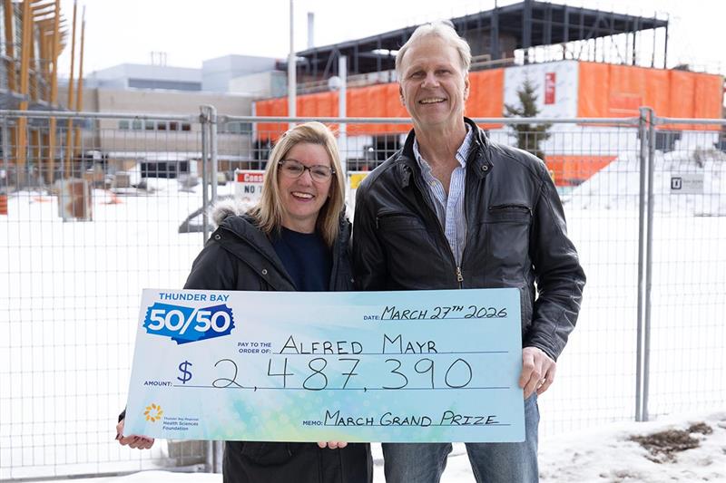 Neebing Resident Wins $2.4 Million in March 50/50 and Eyes Retirement