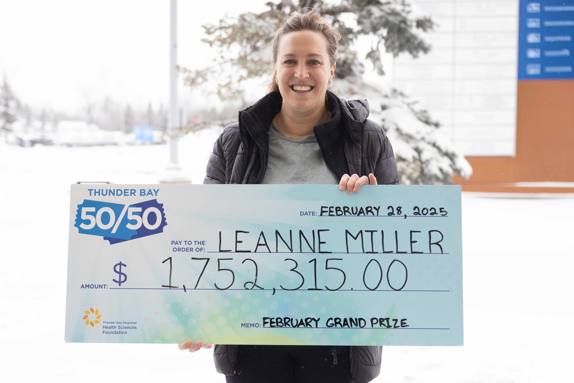 Leanne Miller of Gorham Wins $1.75 Million in February 50/50