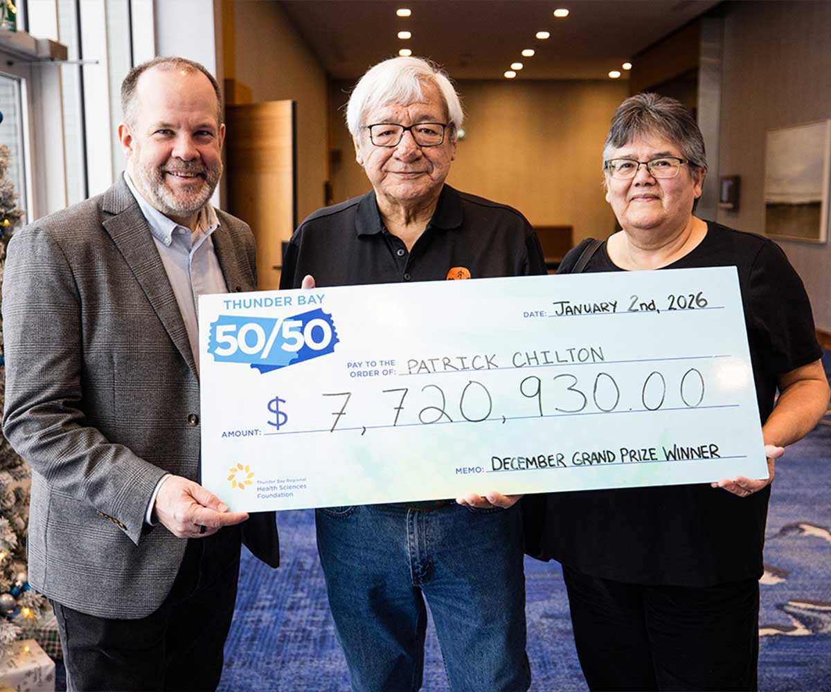 Patrick Chilton of Timmins and Moose Factory with the largest monthly 50/50 prize in Canadian history &mdash; $7,720,930, December 2025