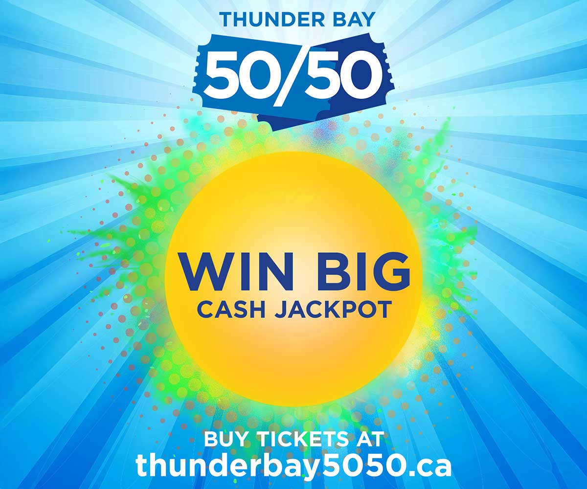 Thunder Bay 50/50's first draw launch, January 2021, at the height of the COVID pandemic